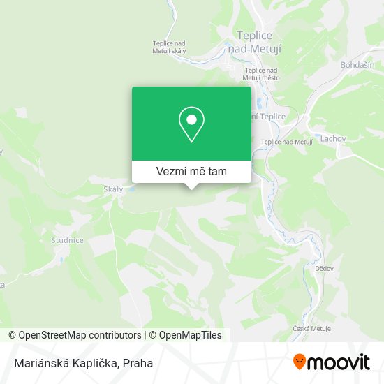 Mariánská Kaplička mapa