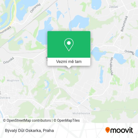 Bývalý Důl Oskarka mapa