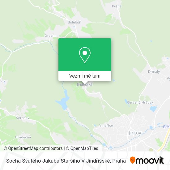Socha Svatého Jakuba Staršího V Jindřišské mapa