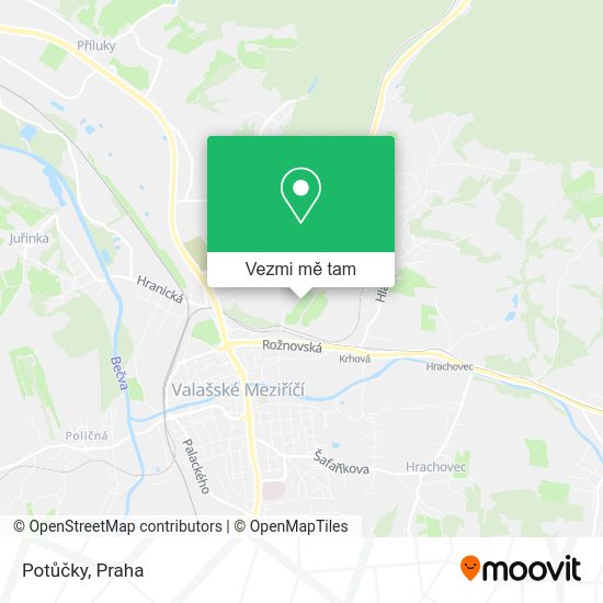 Potůčky mapa