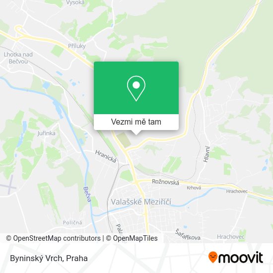 Byninský Vrch mapa