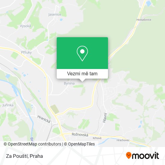 Za Pouští mapa