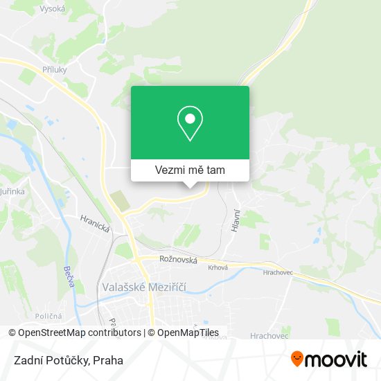 Zadní Potůčky mapa