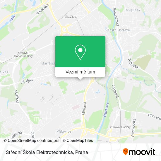 Střední Škola Elektrotechnická mapa