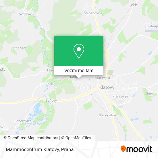 Mammocentrum Klatovy mapa