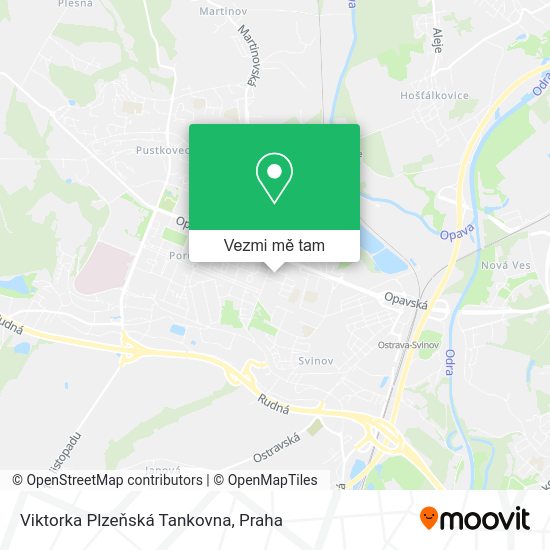 Viktorka Plzeňská Tankovna mapa