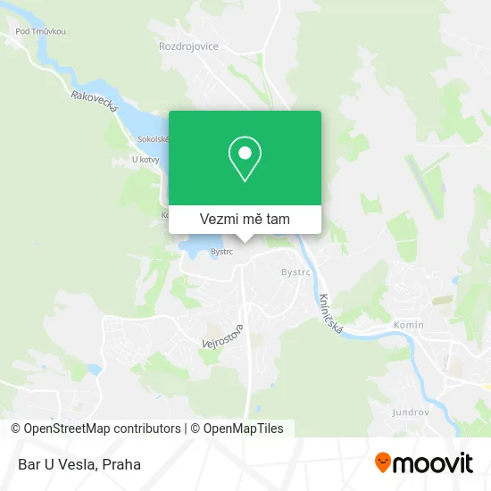 Bar U Vesla mapa