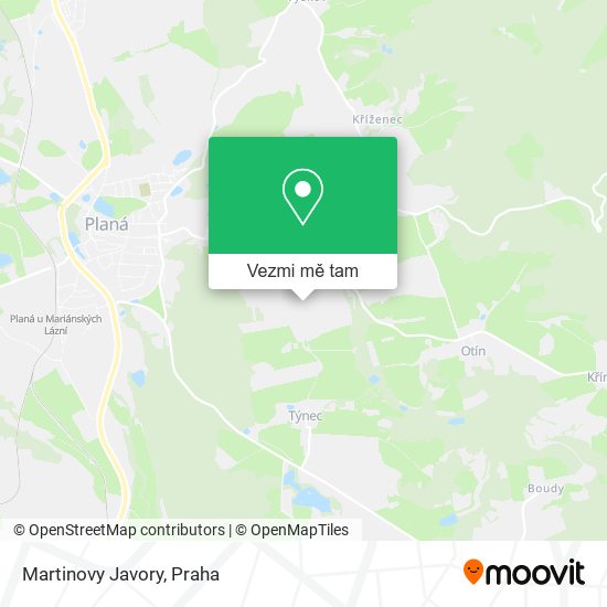 Martinovy Javory mapa