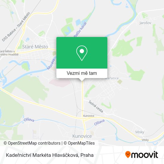 Kadeřnictví Markéta Hlaváčková mapa