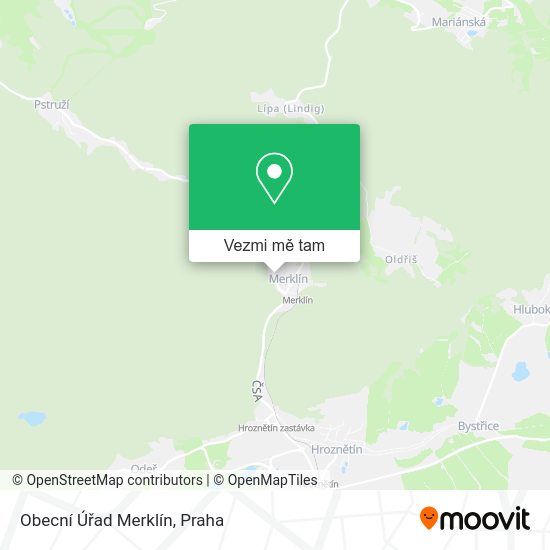 Obecní Úřad Merklín mapa