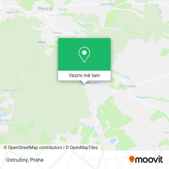 Ostružiny mapa