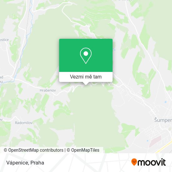 Vápenice mapa