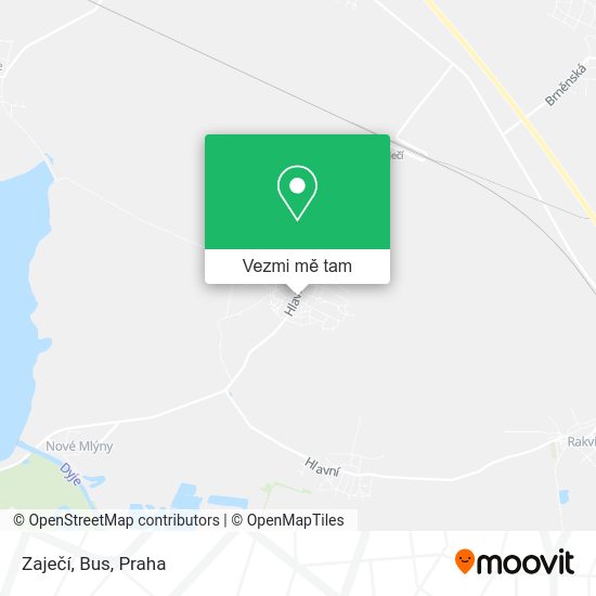 Zaječí, Bus mapa