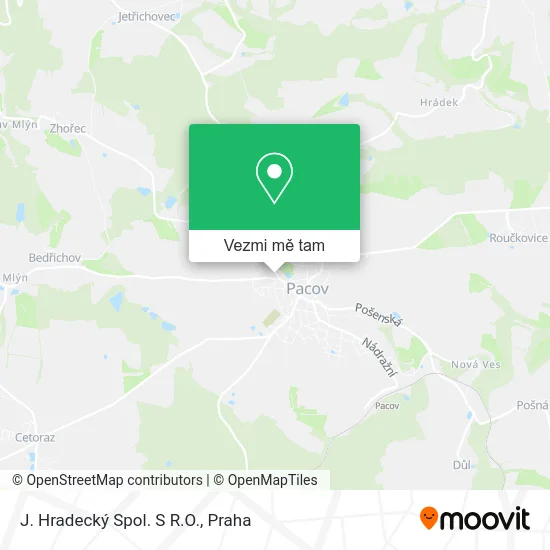 J. Hradecký Spol. S R.O. mapa