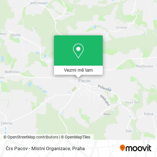 Črs Pacov - Místní Organizace mapa