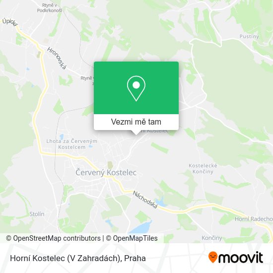 Horní Kostelec (V Zahradách) mapa
