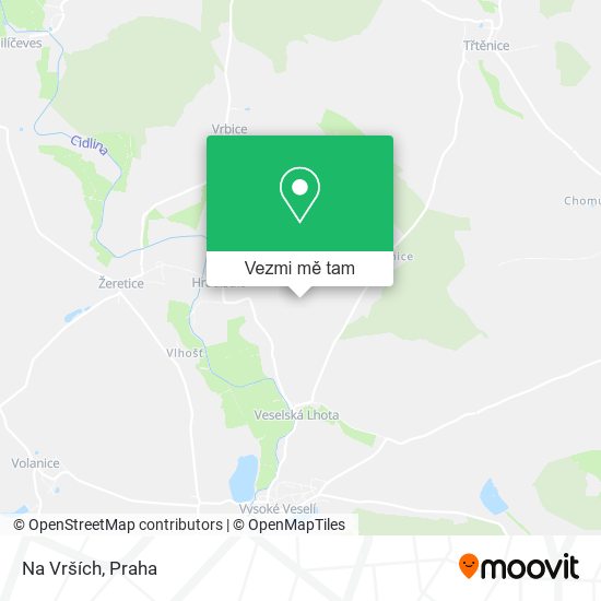 Na Vrších mapa