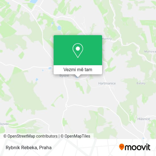 Rybník Rebeka mapa