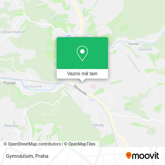 Gymnázium mapa
