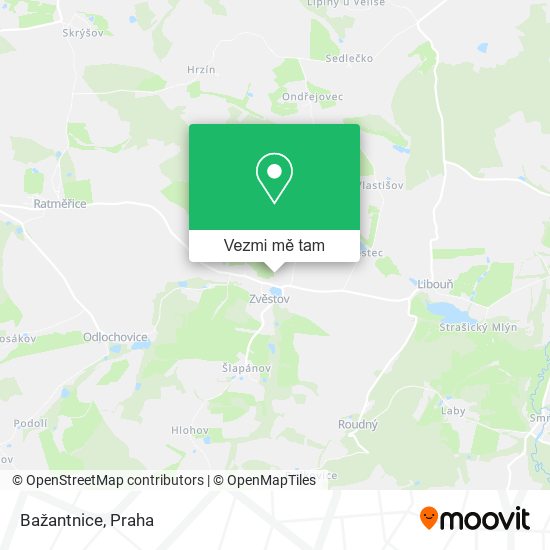 Bažantnice mapa