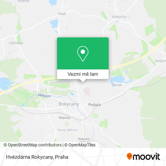 Hvězdárna Rokycany mapa