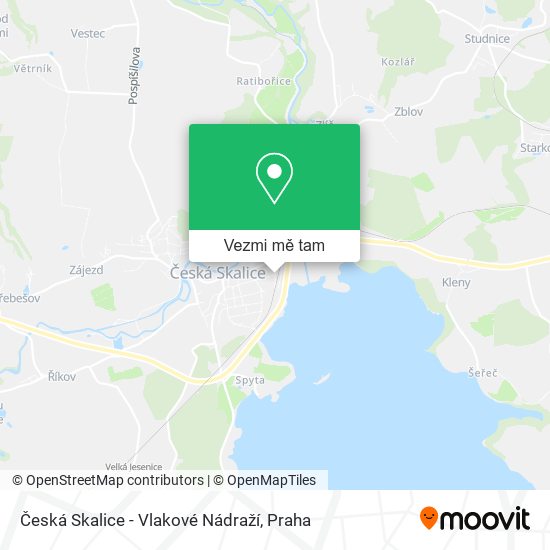 Česká Skalice - Vlakové Nádraží mapa
