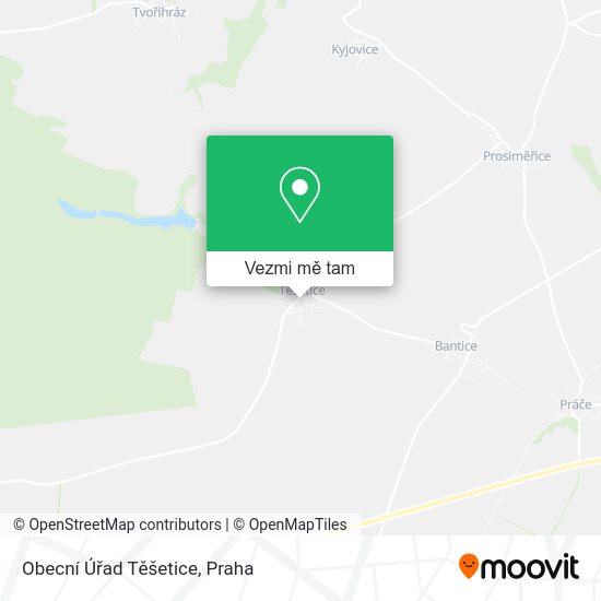 Obecní Úřad Těšetice mapa