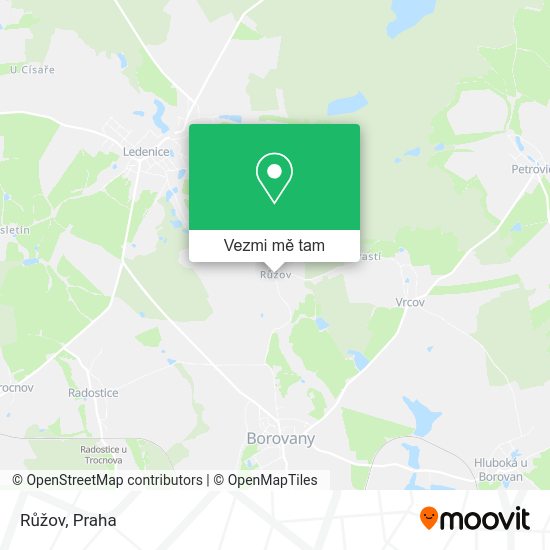 Růžov mapa