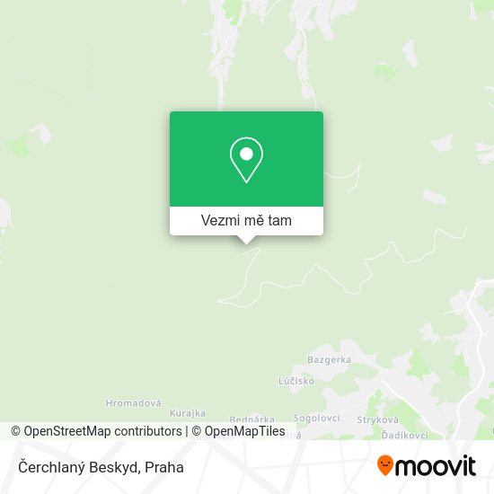 Čerchlaný Beskyd mapa