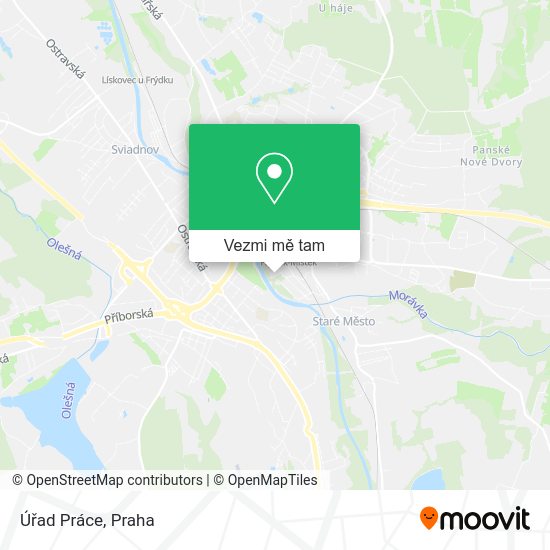 Úřad Práce mapa