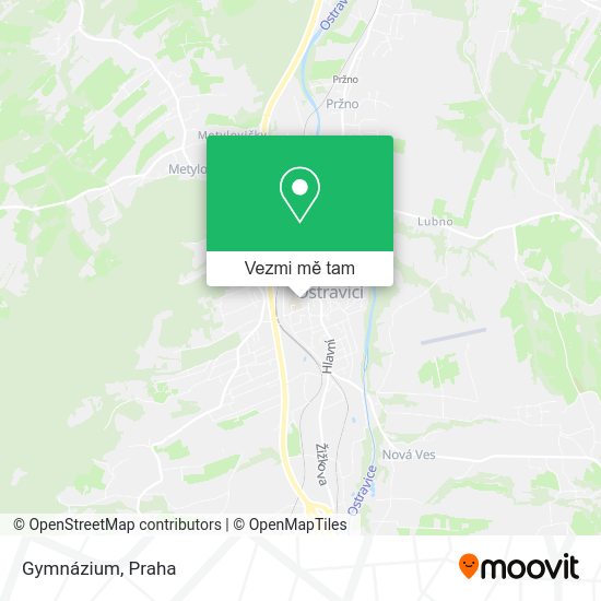 Gymnázium mapa