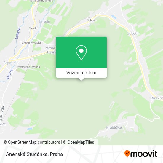 Anenská Studánka mapa