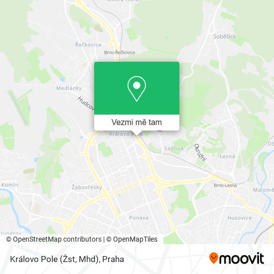 Královo Pole (Žst, Mhd) mapa