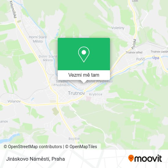 Jiráskovo Náměstí mapa