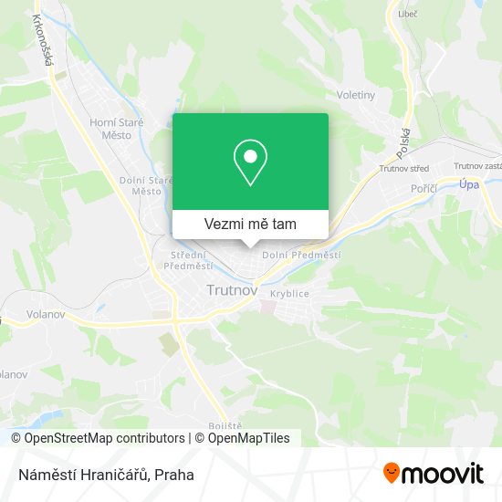 Náměstí Hraničářů mapa