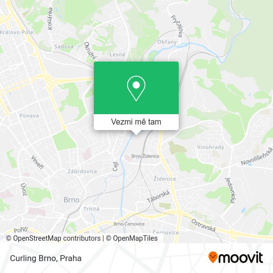 Curling Brno mapa