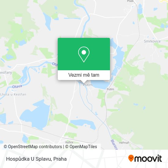 Hospůdka U Splavu mapa