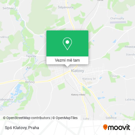 Spš Klatovy mapa