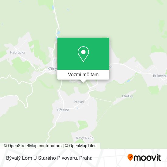 Bývalý Lom U Starého Pivovaru mapa