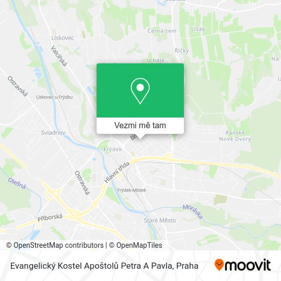 Evangelický Kostel Apoštolů Petra A Pavla mapa