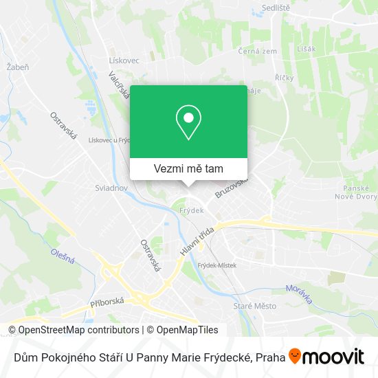 Dům Pokojného Stáří U Panny Marie Frýdecké mapa