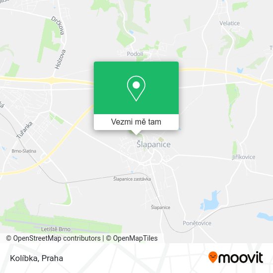 Kolíbka mapa