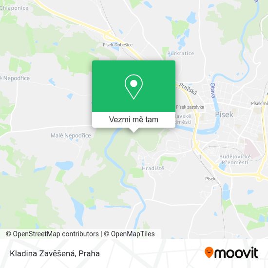 Kladina Zavěšená mapa