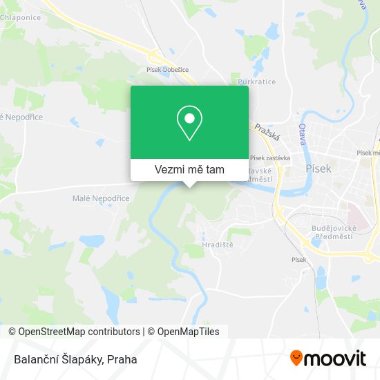 Balanční Šlapáky mapa
