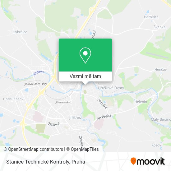 Stanice Technické Kontroly mapa