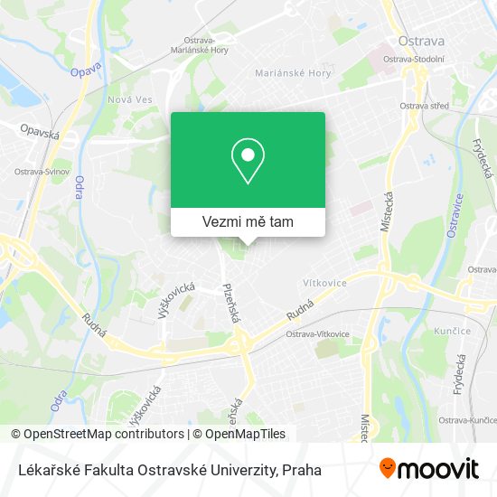 Lékařské Fakulta Ostravské Univerzity mapa