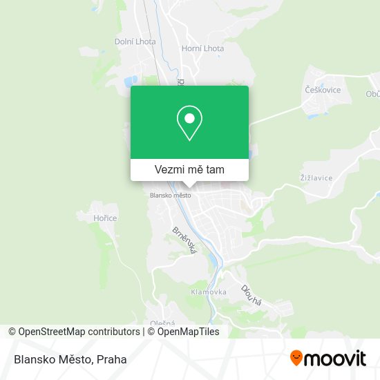 Blansko Město mapa