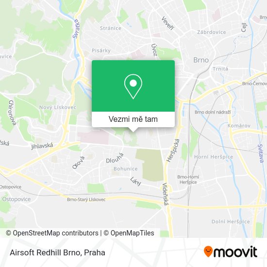 Airsoft Redhill Brno mapa