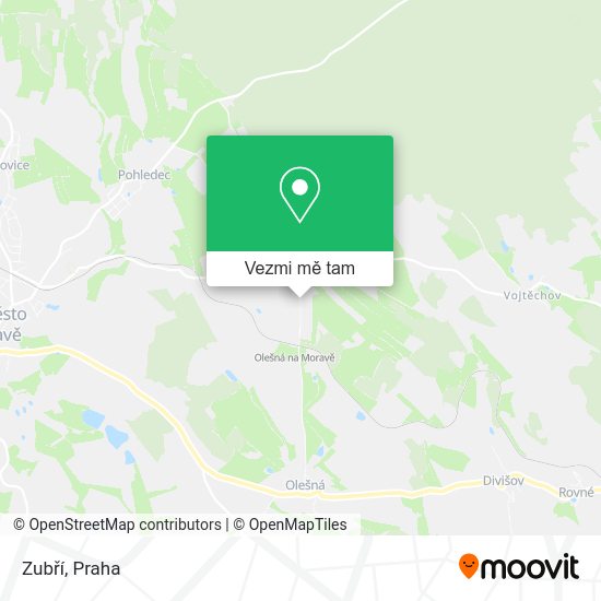 Zubří mapa