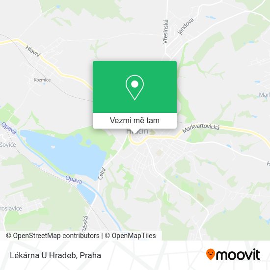 Lékárna U Hradeb mapa